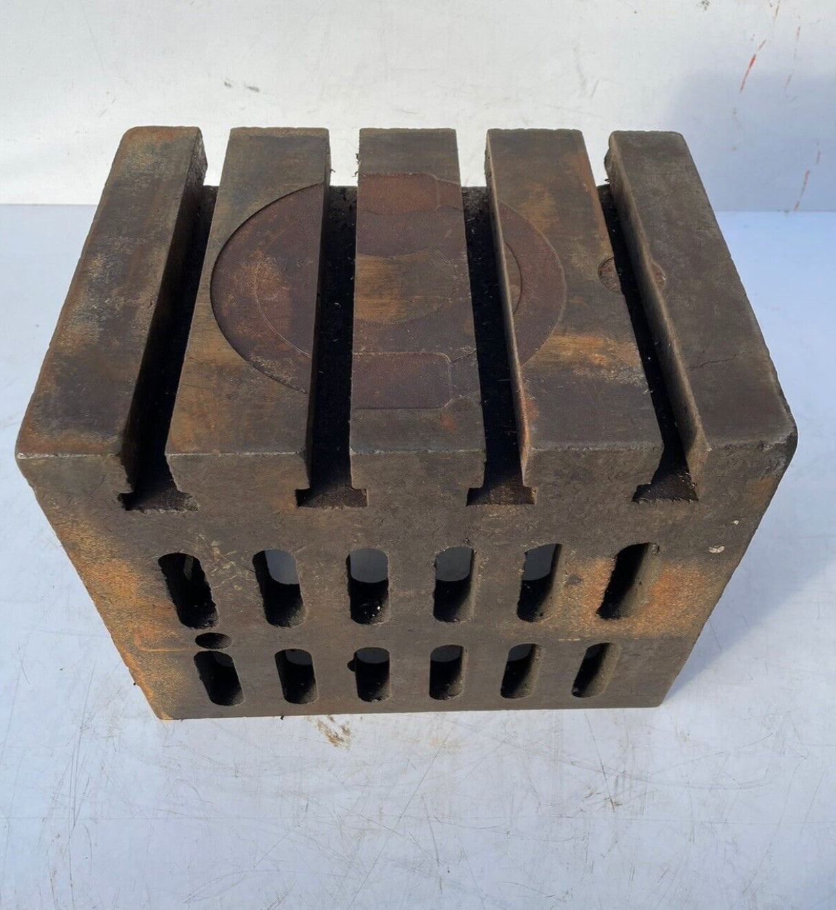 Cast Iron T Slotted Cube Box Milling - 25CM x 30CM x 23CM 48kg