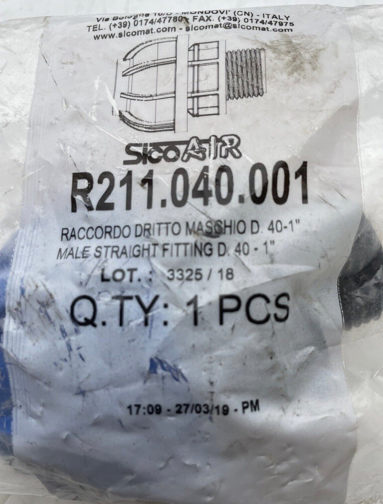 Sicomat Air Pipe Fittings Male & Female Thread Connectors for Aluminium Tube