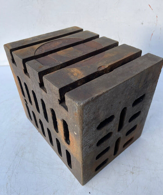 Cast Iron T Slotted Cube Box Milling - 25CM x 30CM x 23CM 48kg