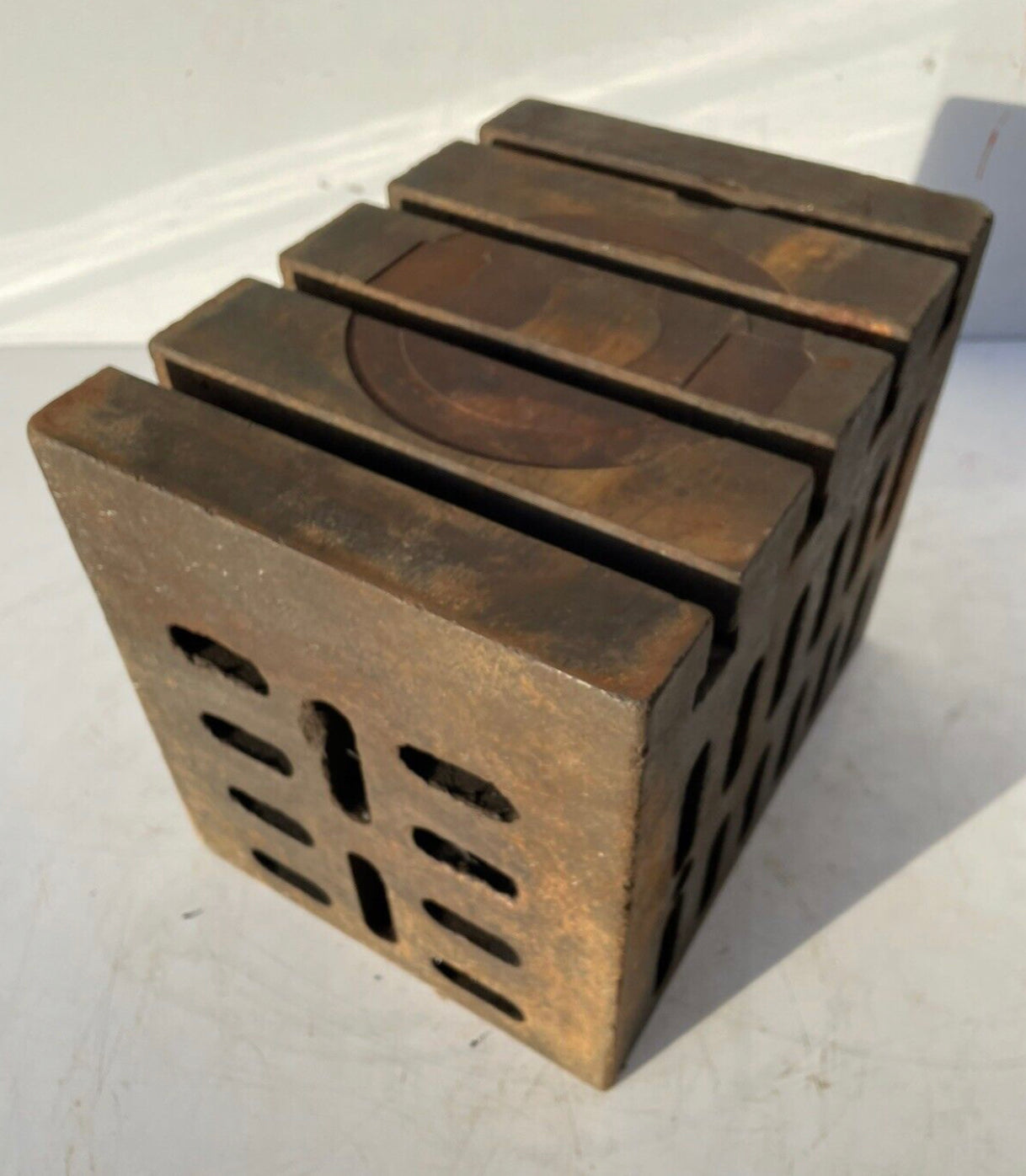 Cast Iron T Slotted Cube Box Milling - 25CM x 30CM x 23CM 48kg