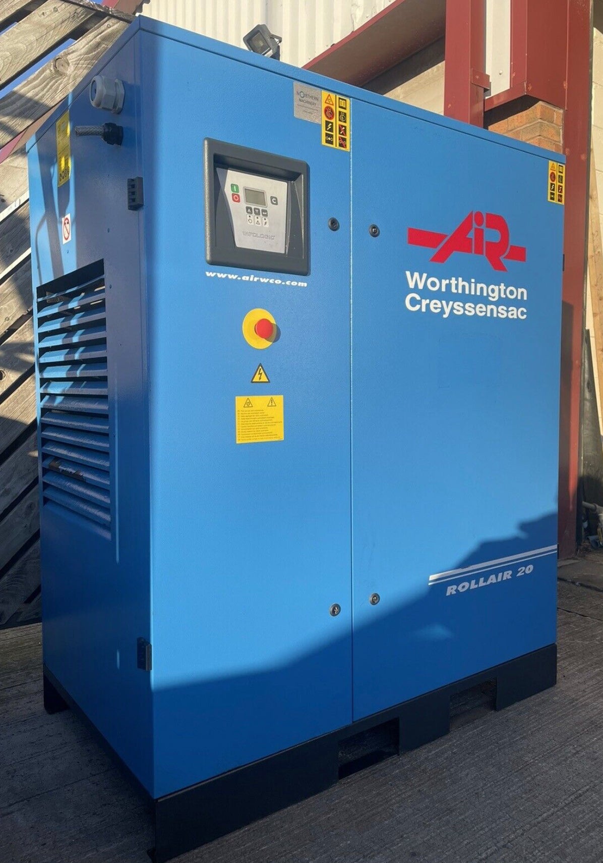 Worthington Creyssensac Rollair 20 screw compressor 20 HP-95CFM Atlas Copco HPC