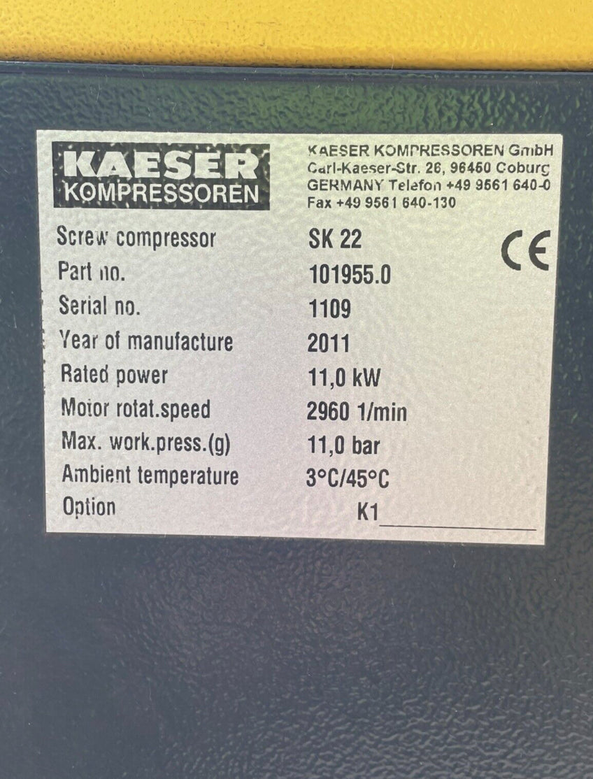 Kaeser / HPC SK22 Rotary Screw Compressor