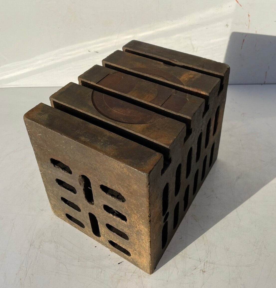 Cast Iron T Slotted Cube Box Milling - 25CM x 30CM x 23CM 48kg