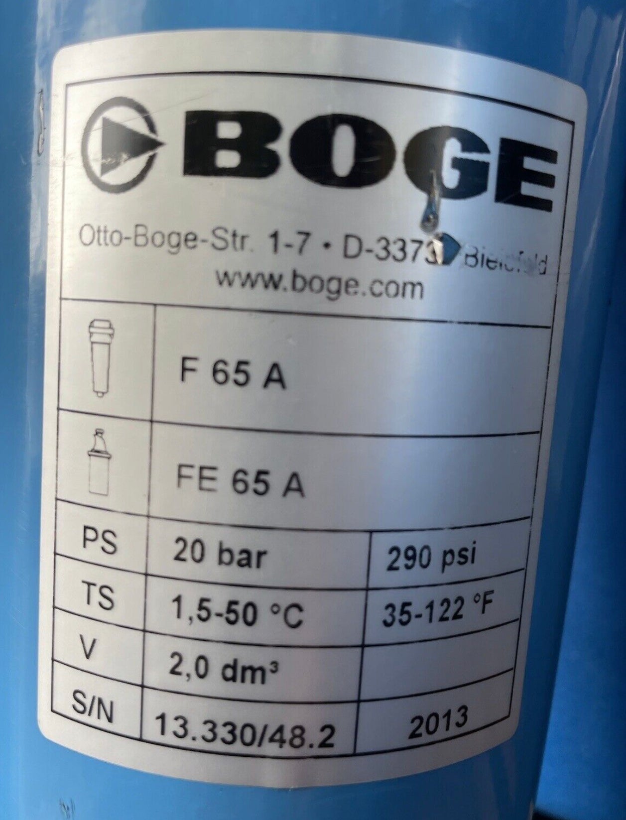 BOGE Air Dryer - Bekomat Tank Drain - BOGE Oil/Water Sep - Oil & Water Trap