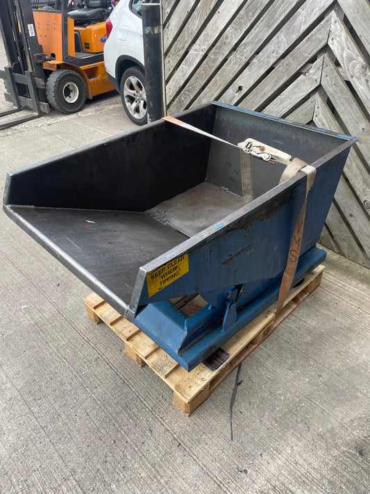 Tipping Swarf Bin  for CNC lathe or Machining Centre - Forklift Tipping Skip