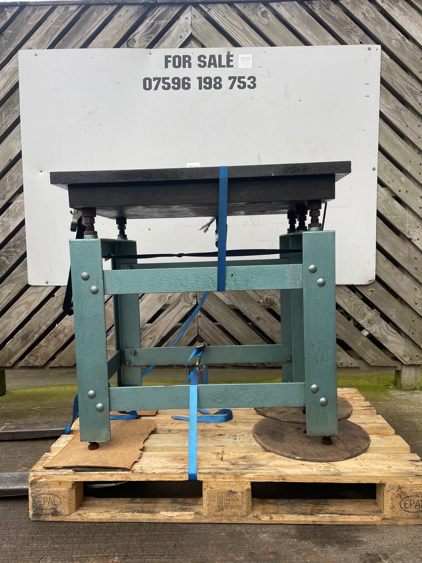 Granite Surface Table mounted on adjustable stand - Engineers surface plate