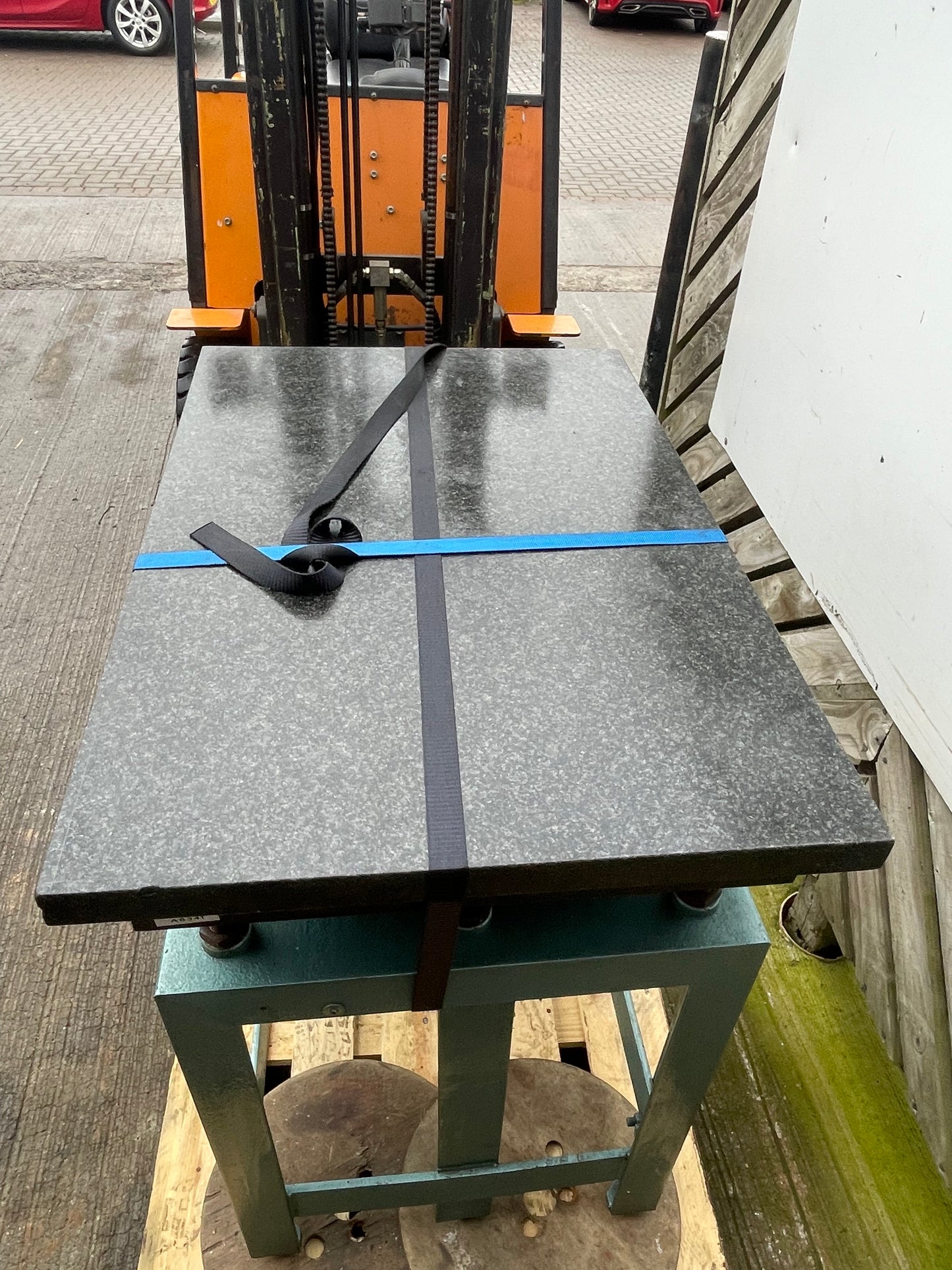 Granite Surface Table mounted on adjustable stand - Engineers surface plate