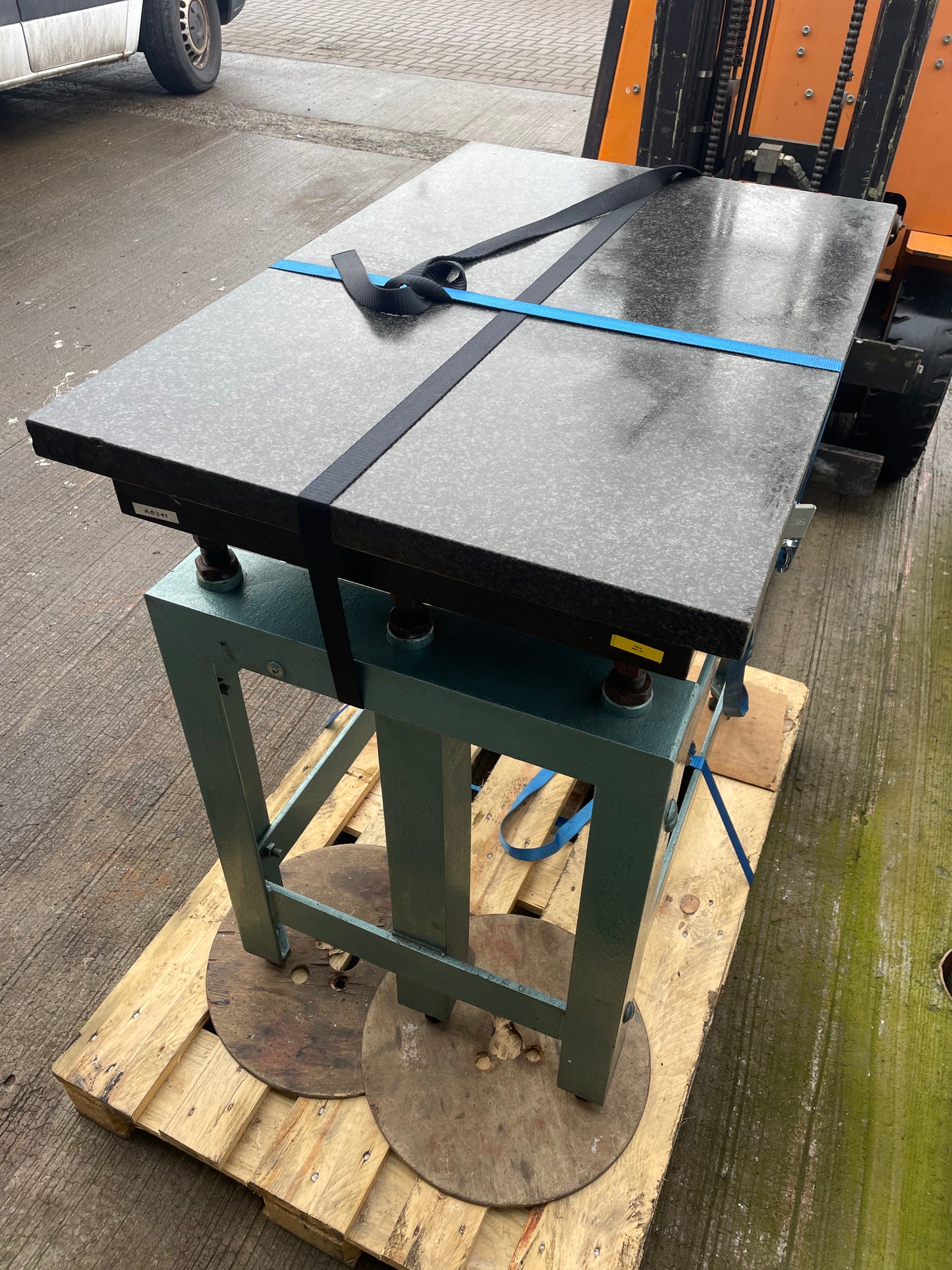 Granite Surface Table mounted on adjustable stand - Engineers surface plate