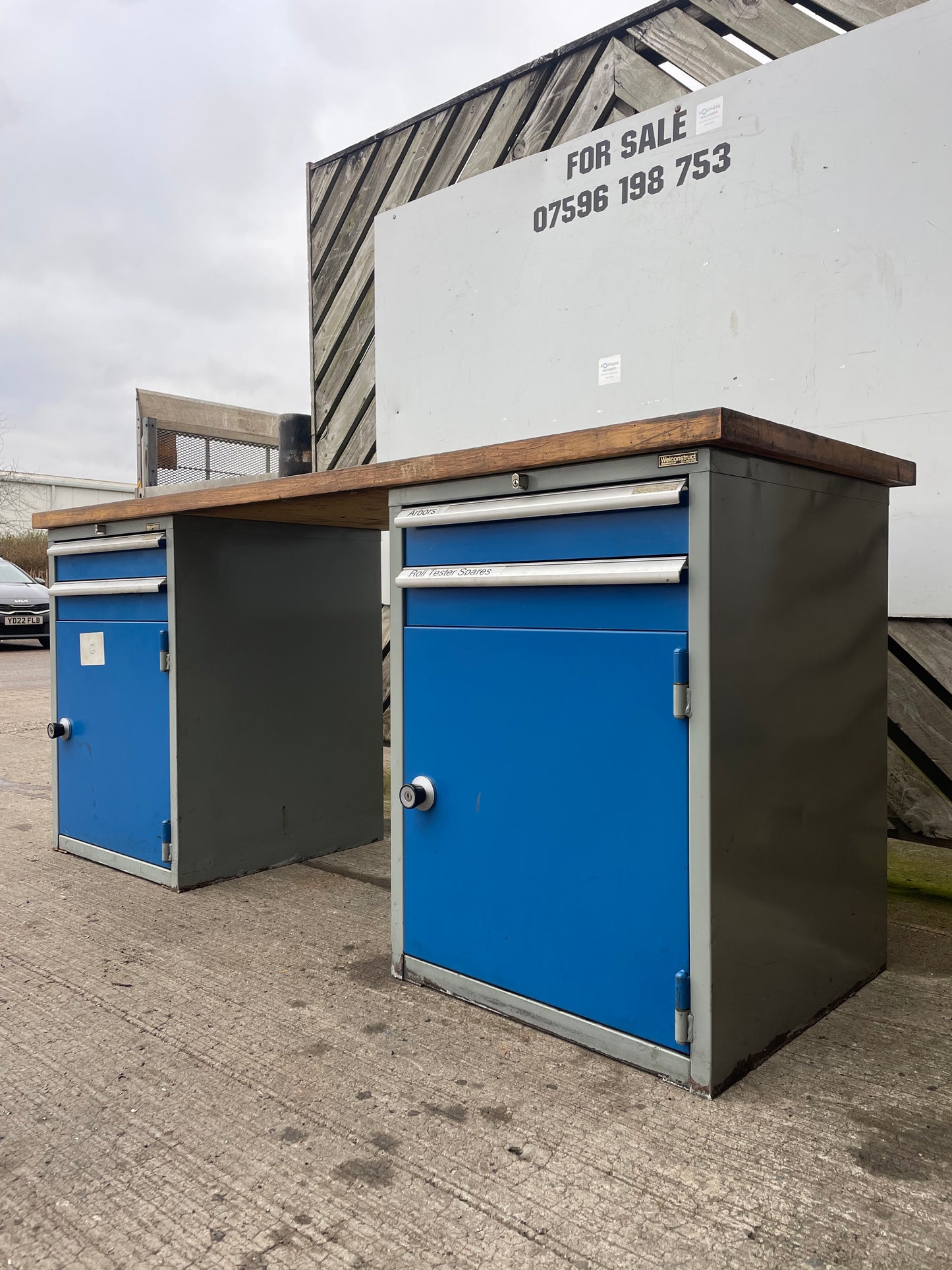 Industrial WorkBench with Multi Drawer Tool Cabinet - Engineering Cupboard ( 2 )